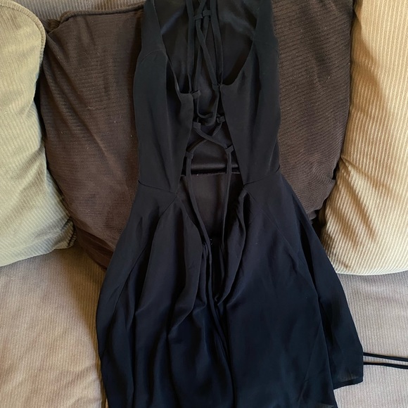 Black scrappy party/cocktail dress - Picture 5 of 6